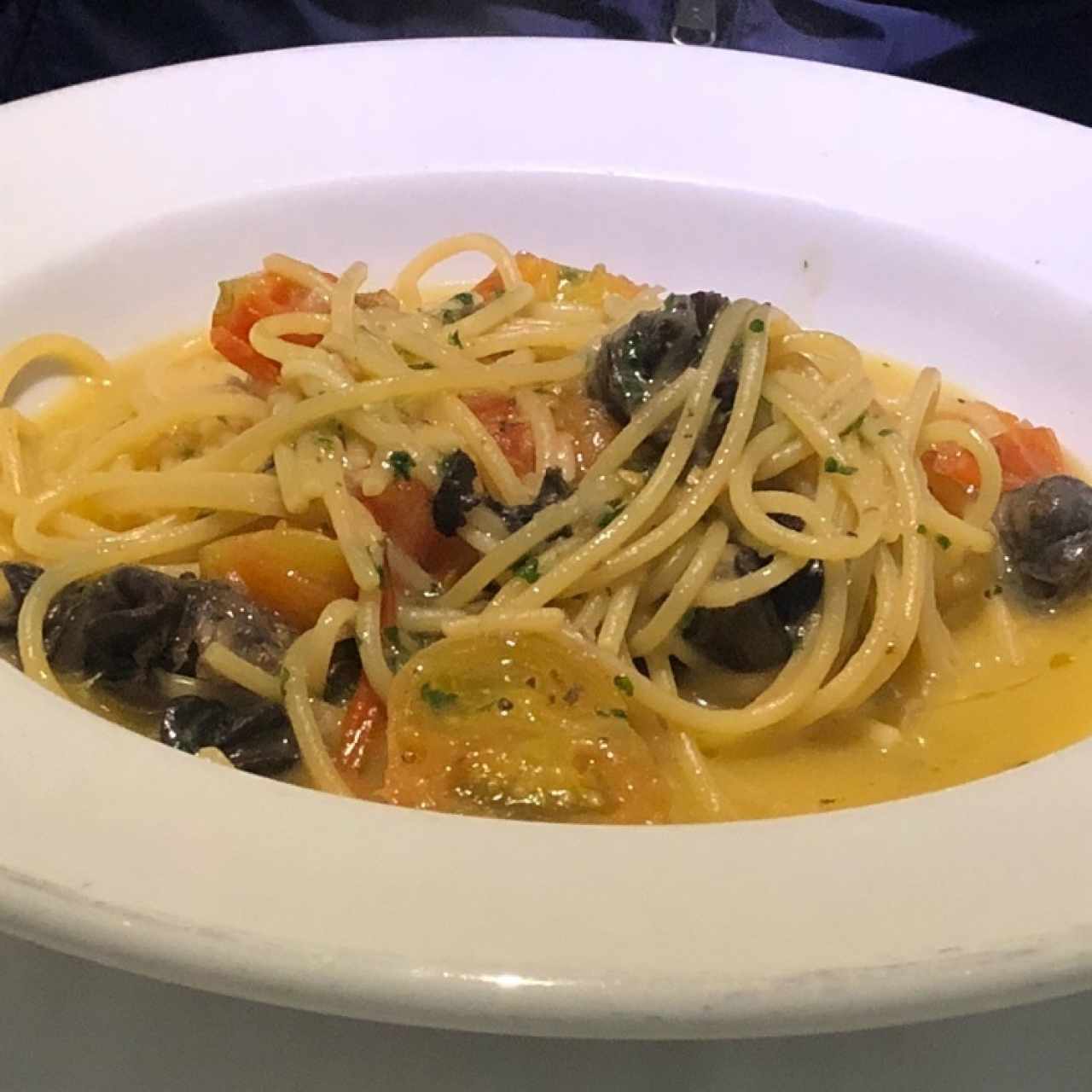 Pasta con caracoles