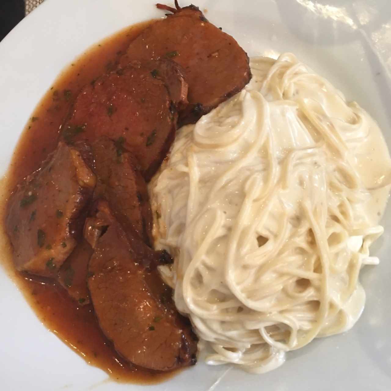 Asado con Pasta 4 quesos