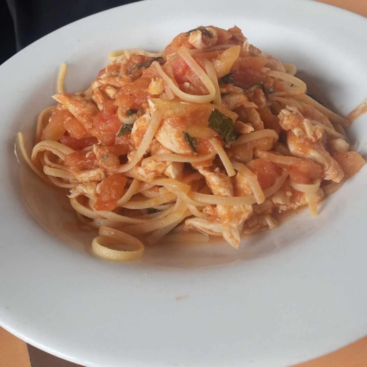 pasta con pollo