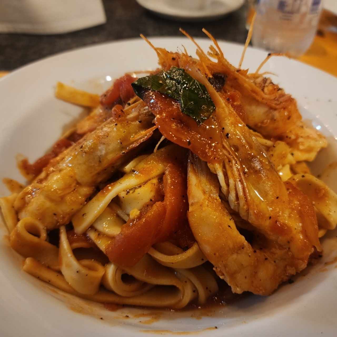Fetuchini con Langostinos
