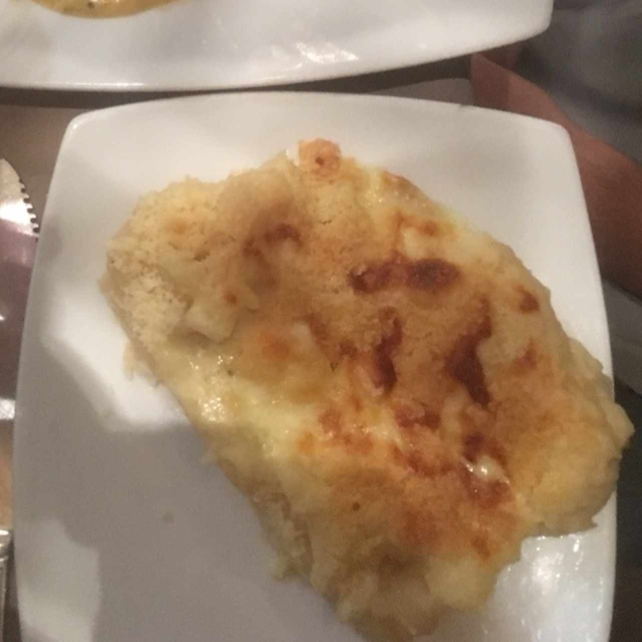 Puré de papas gratinado