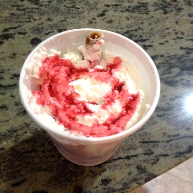 Sundae de fresa para llevar