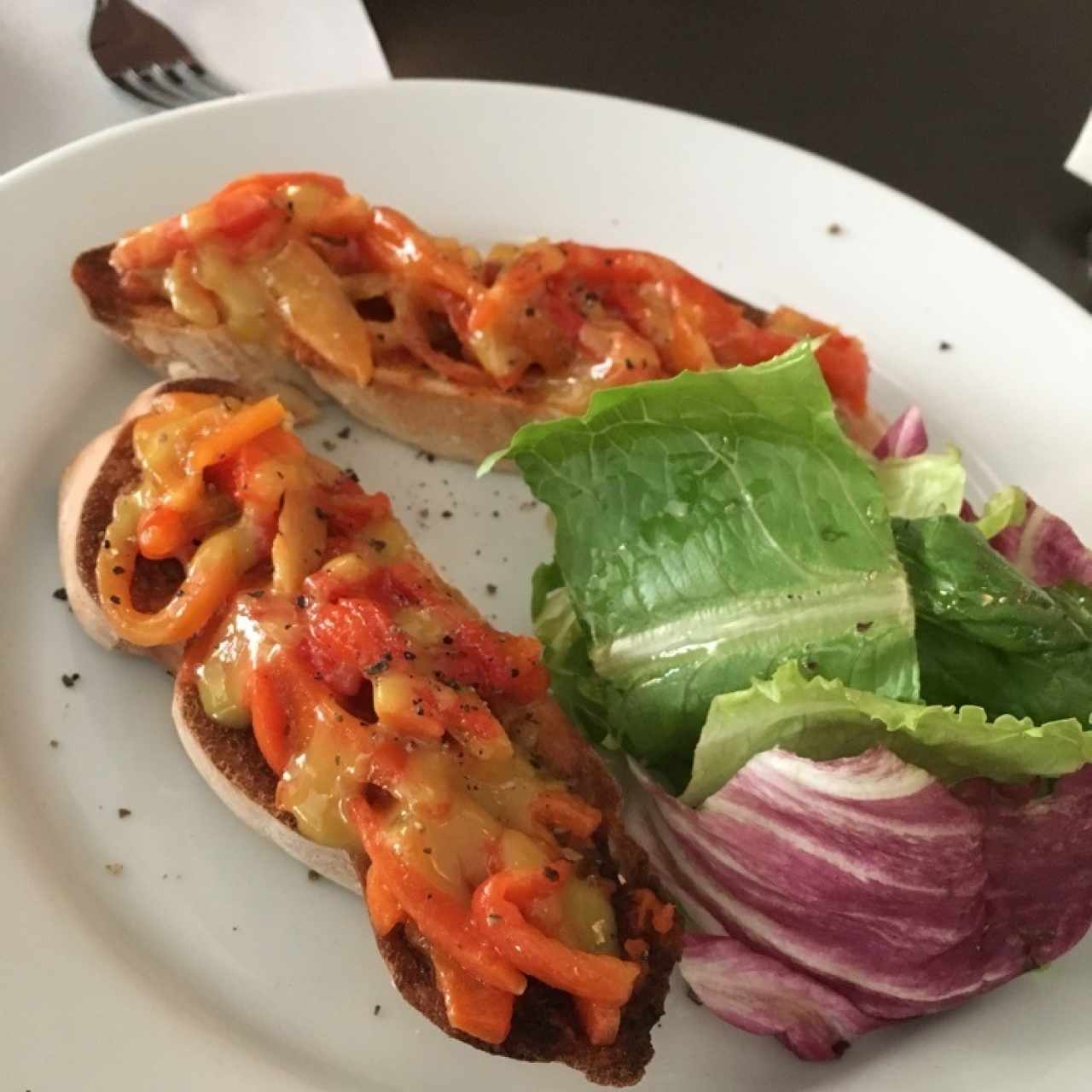 bruchettas de pimenton 