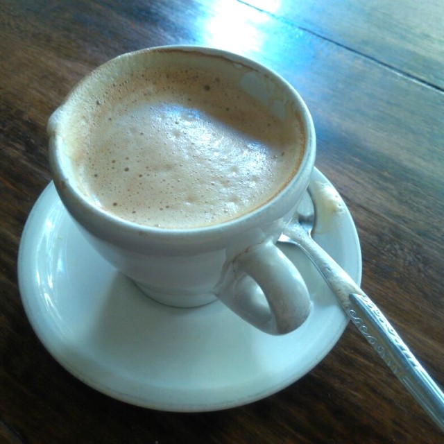 Excelente café el que sirven en Piu