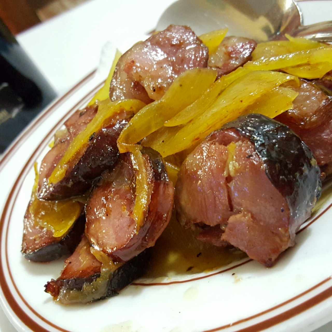 chorizo portugués encebollado 