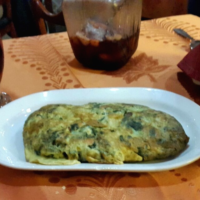 Tortilla de salmón y espinacas