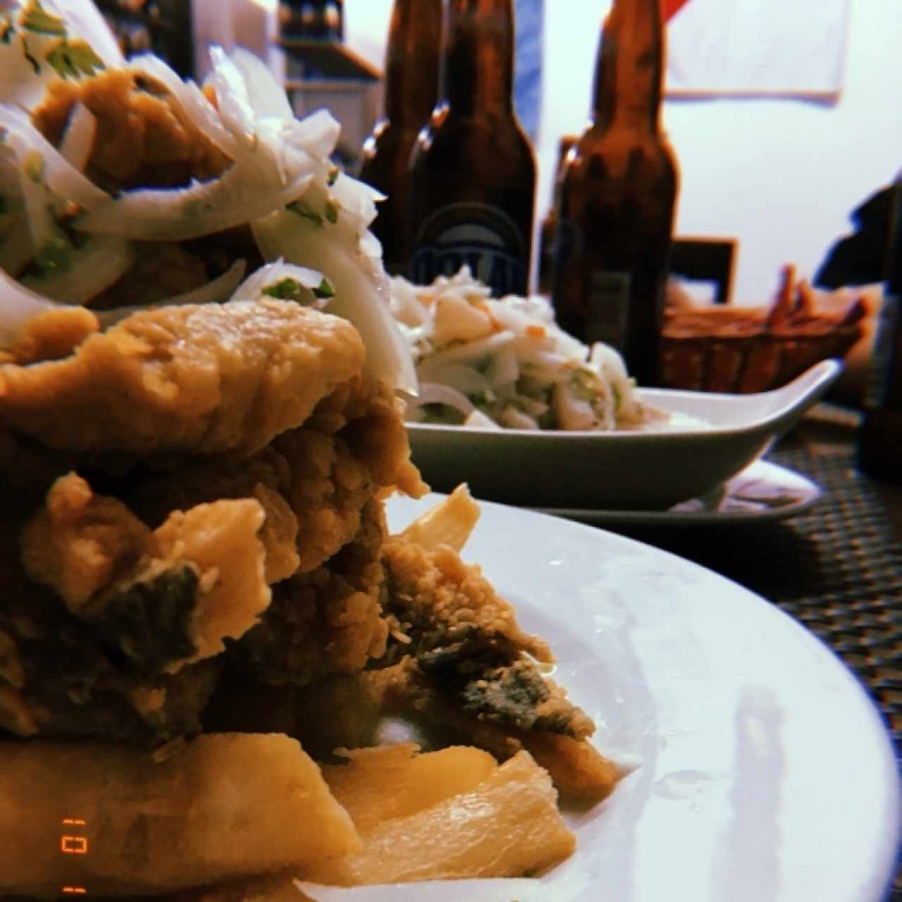 Chicharron y ceviche