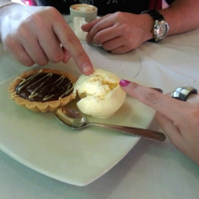 Tarta de nutella y mantecado