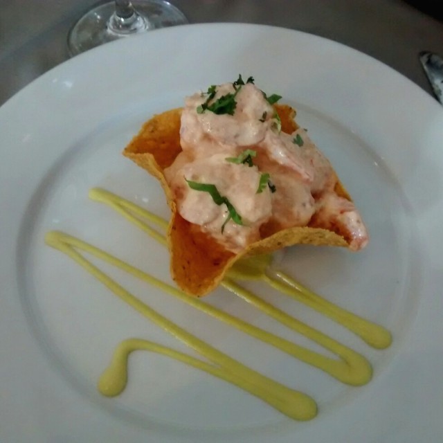 Camarones en salsa de rocoto