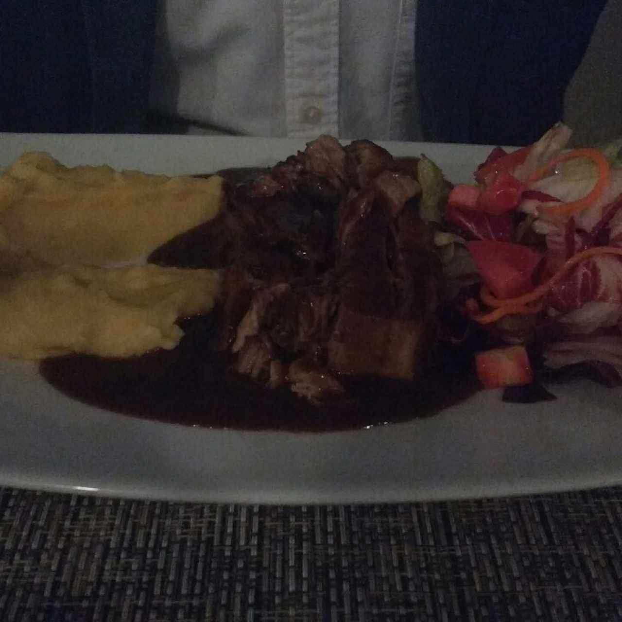 Costillas con pure de batata
