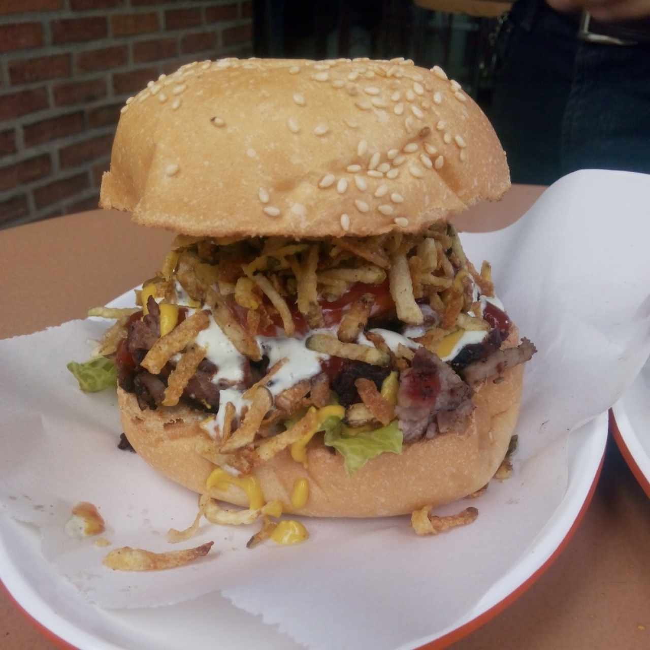 Hamburguesa de carne de parrilla