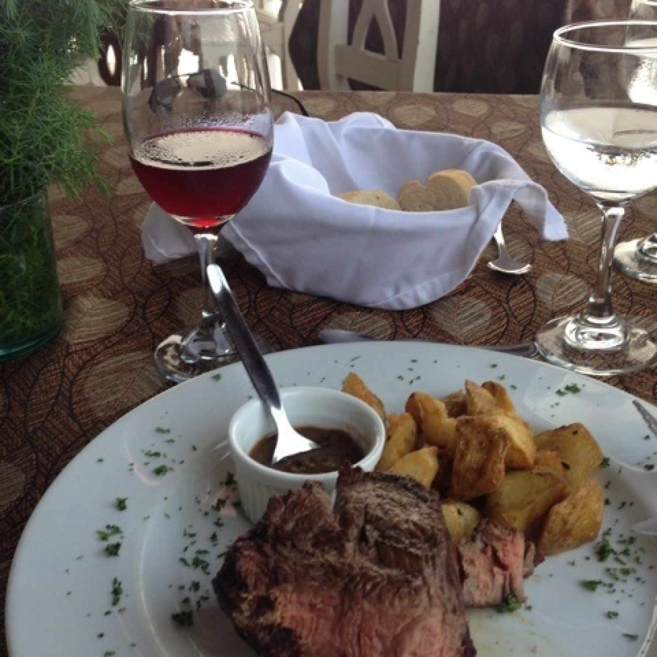 centro de lomito con papas