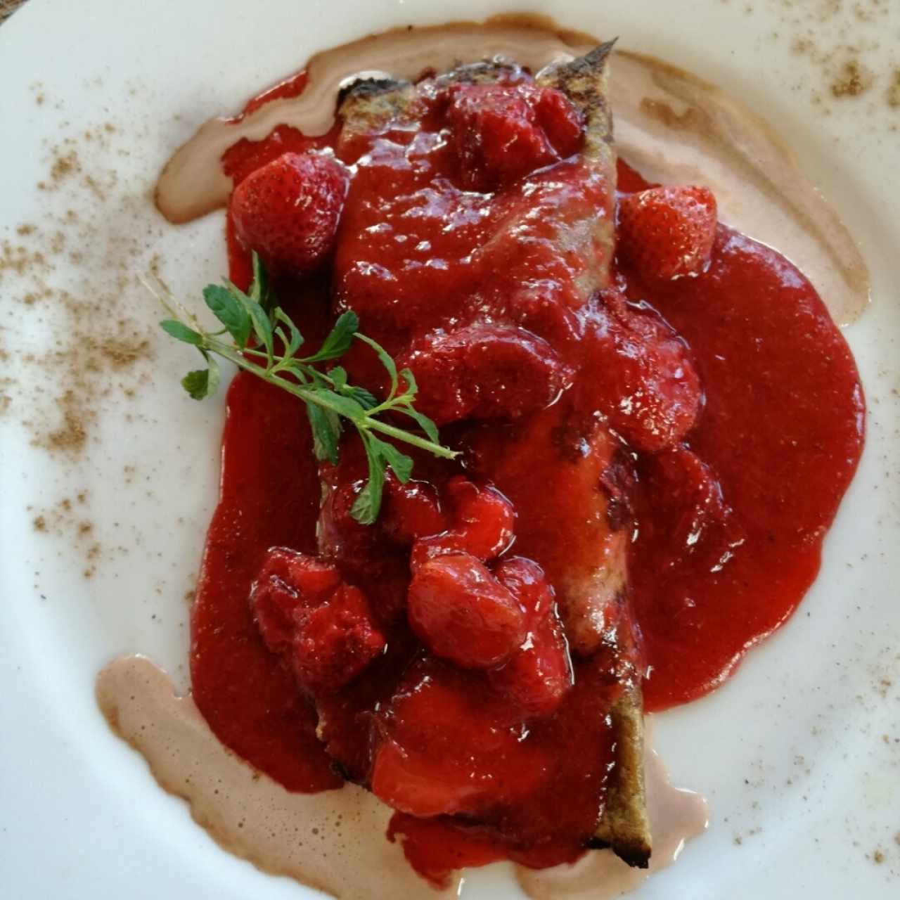 Crêppe de Fresa con helado
