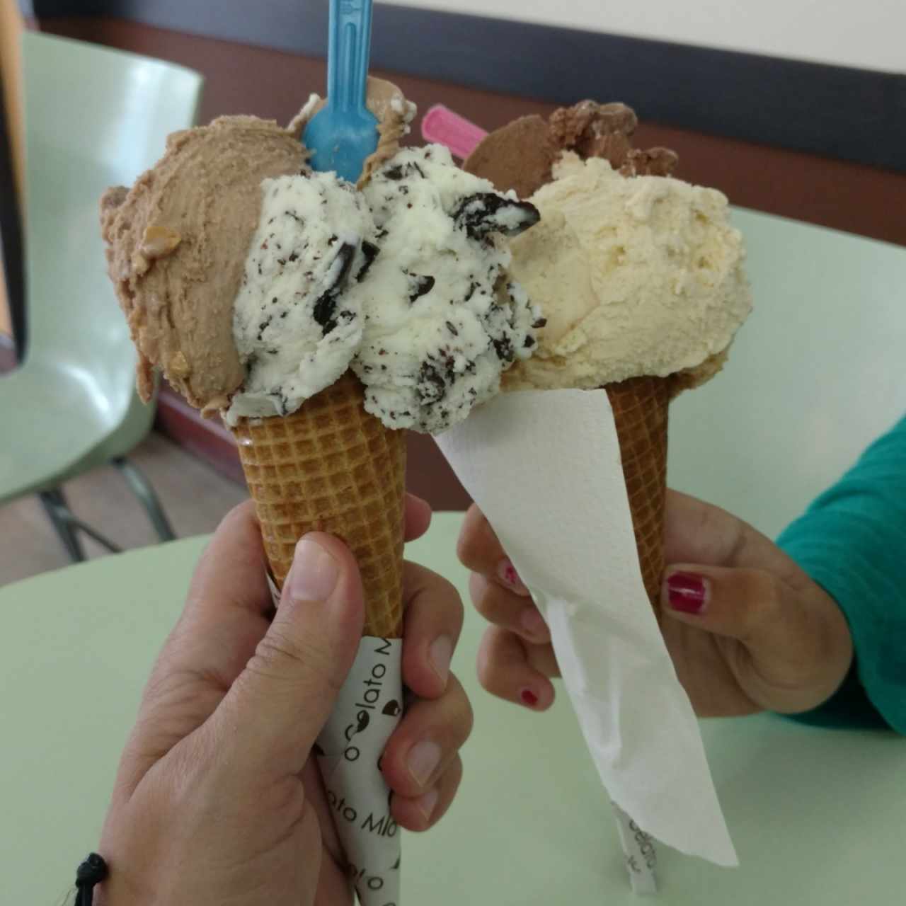 strachiatela y choco mani