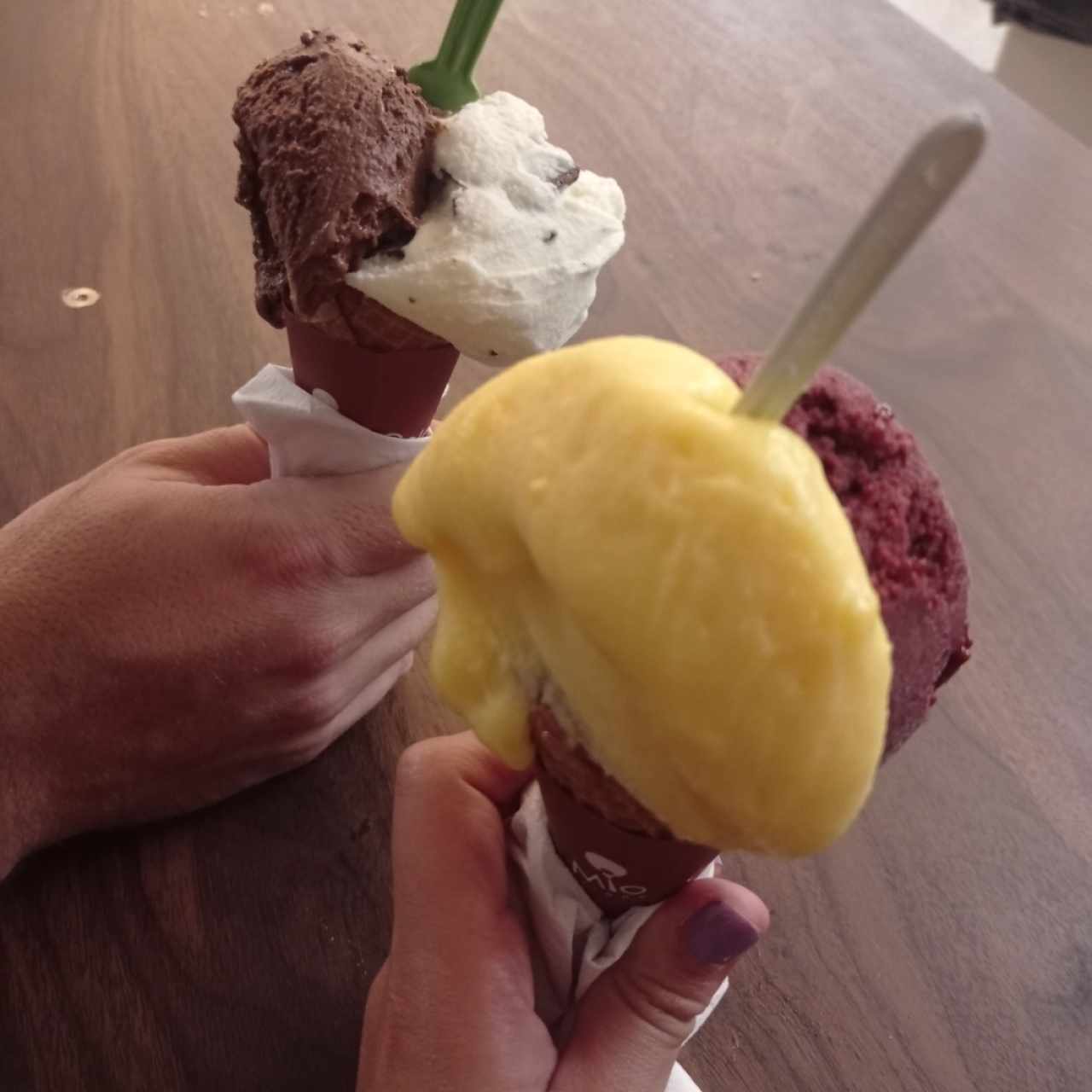 Chocolate+Stracciatella y Parchita+Acai