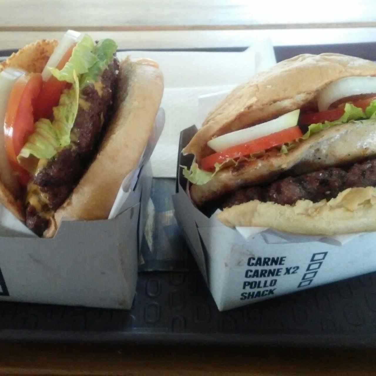 Hamburguesa Sencilla y Hamburguesa Doble Mixta
