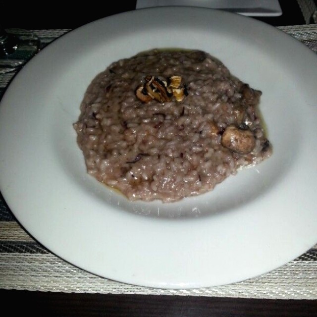 Risotto de champiñones y radiccio