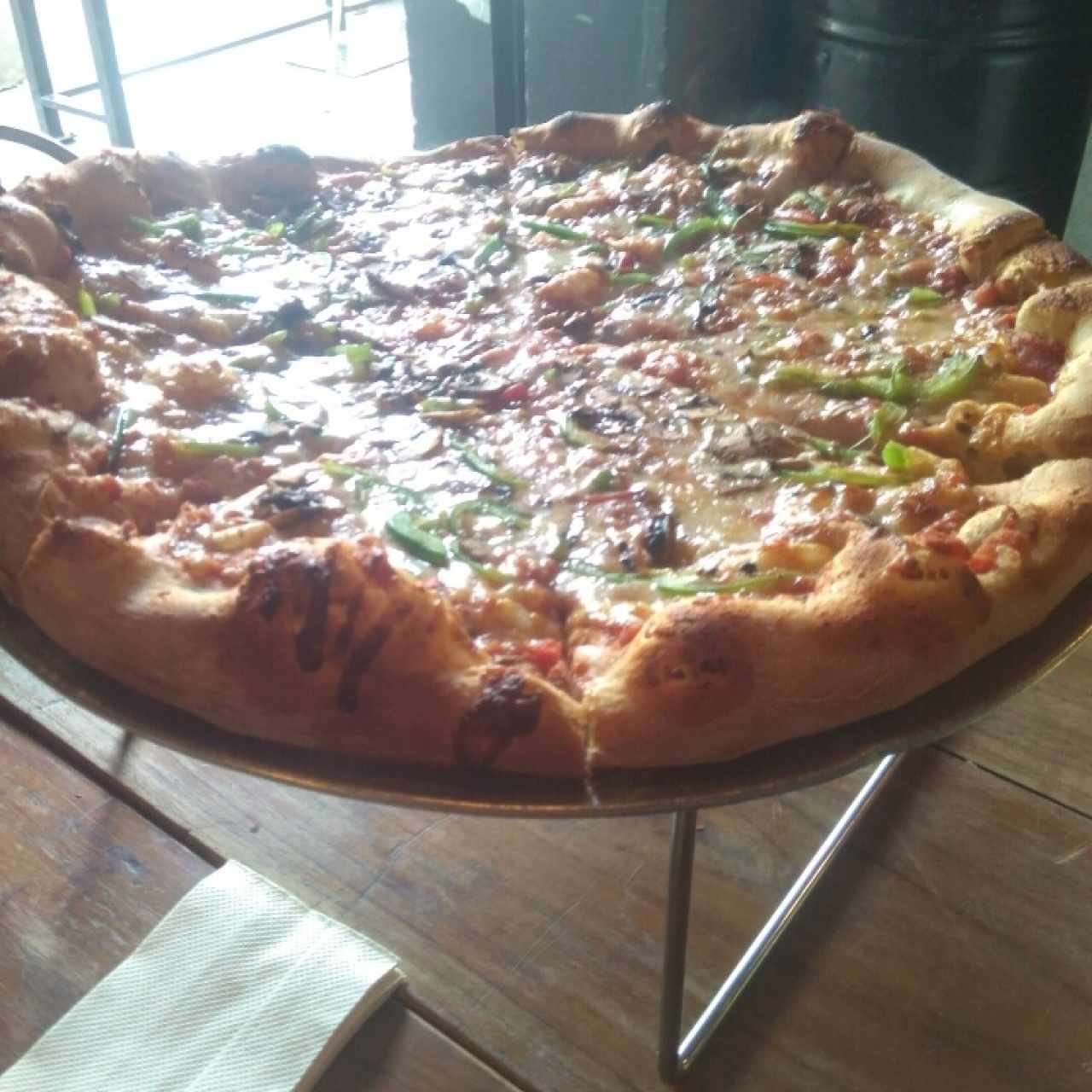pizza de champiñon y pimenton 