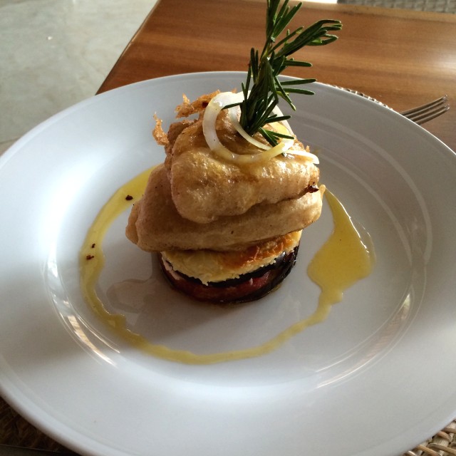 Pescado tempura