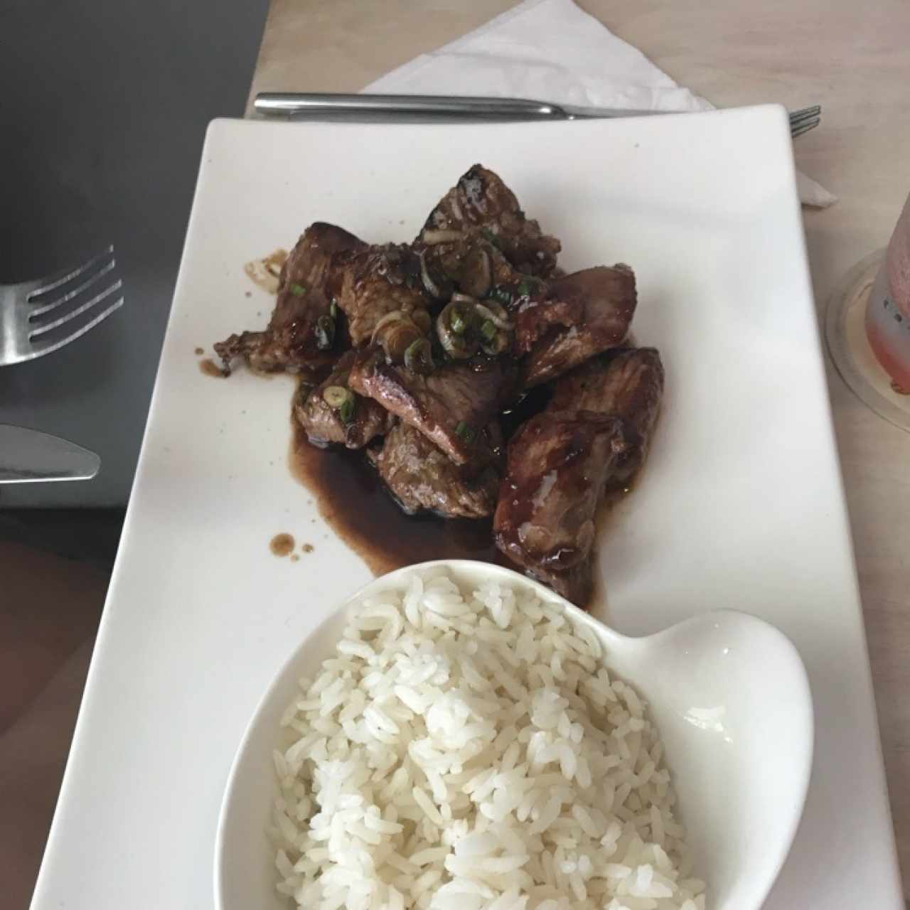Filete Teriyaki con Arroz