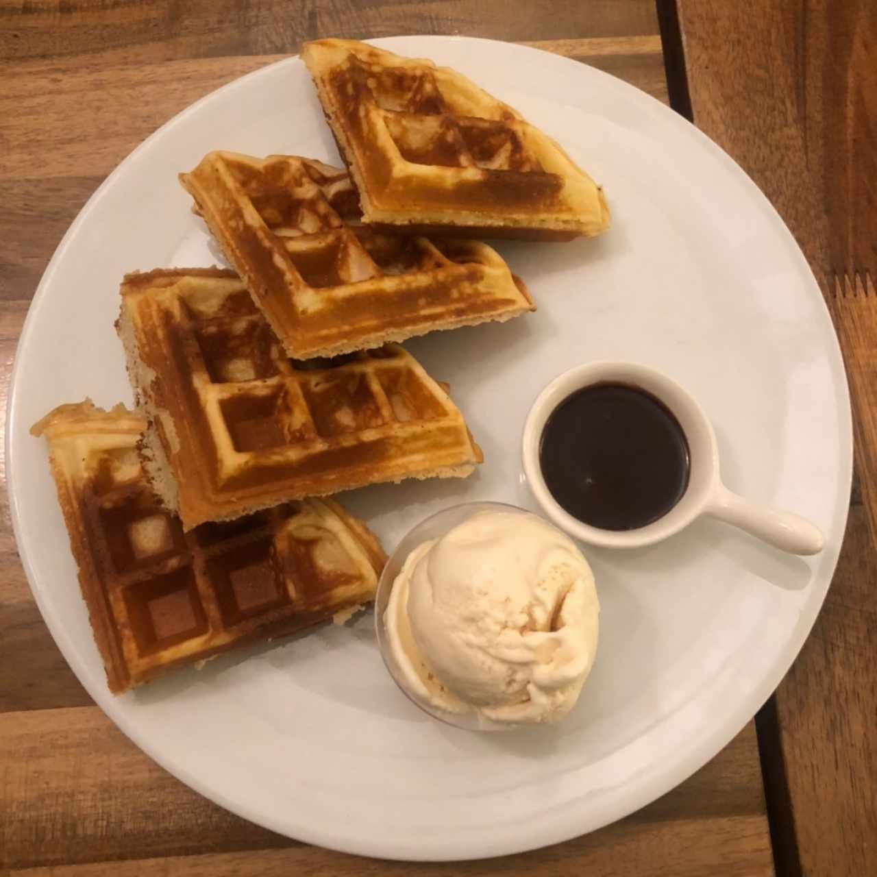 Waffle con gelatto
