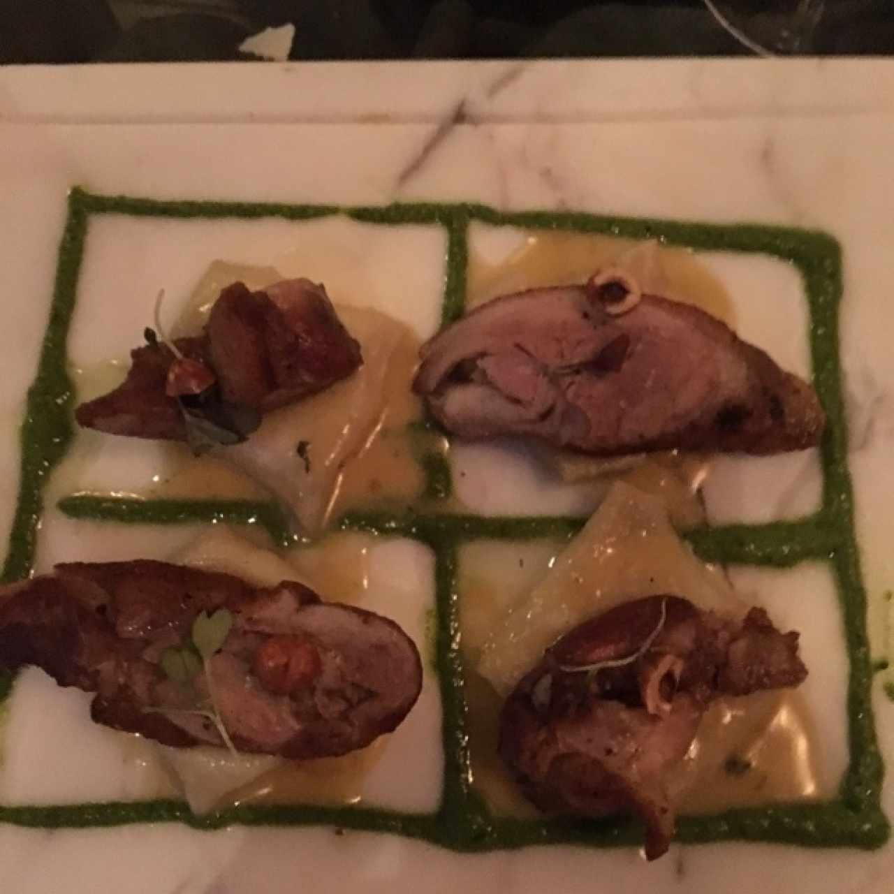 Raviolis y Pato