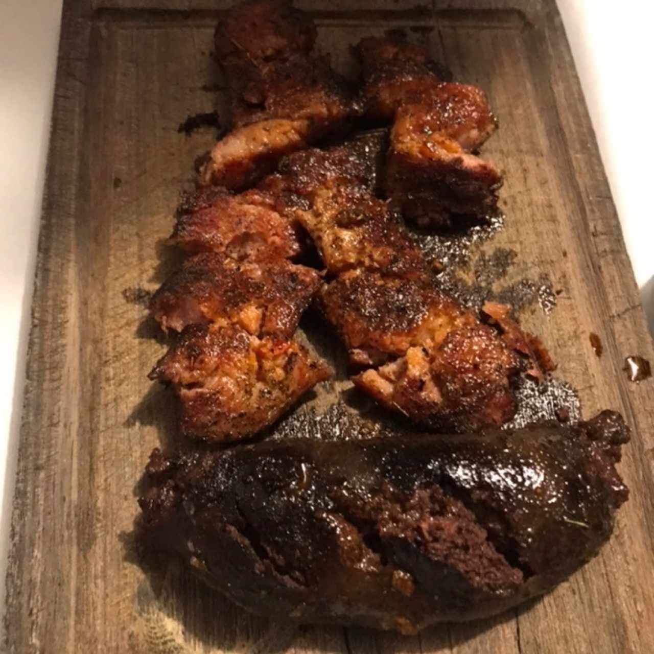 morcilla argentina y chorizo