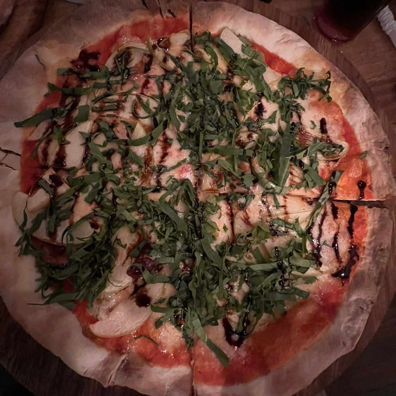 Pizza queso azul