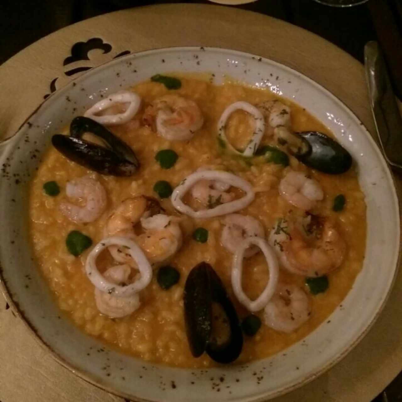 arroz cremoso de mariscos