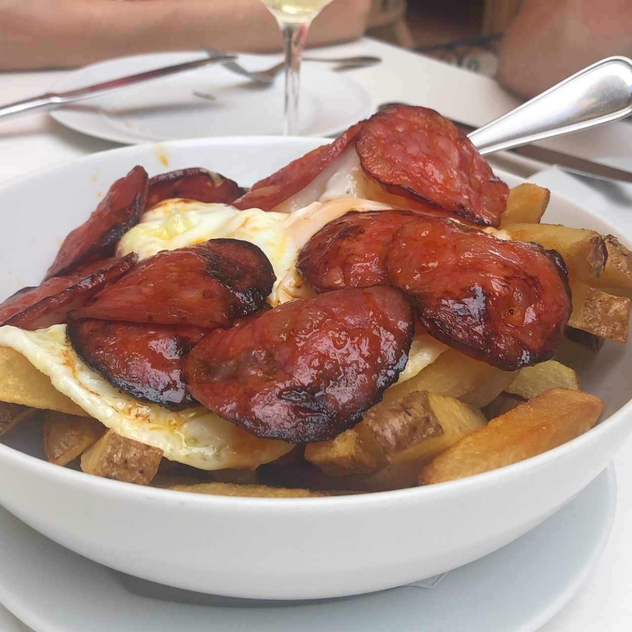 entrada de chorizo y papas