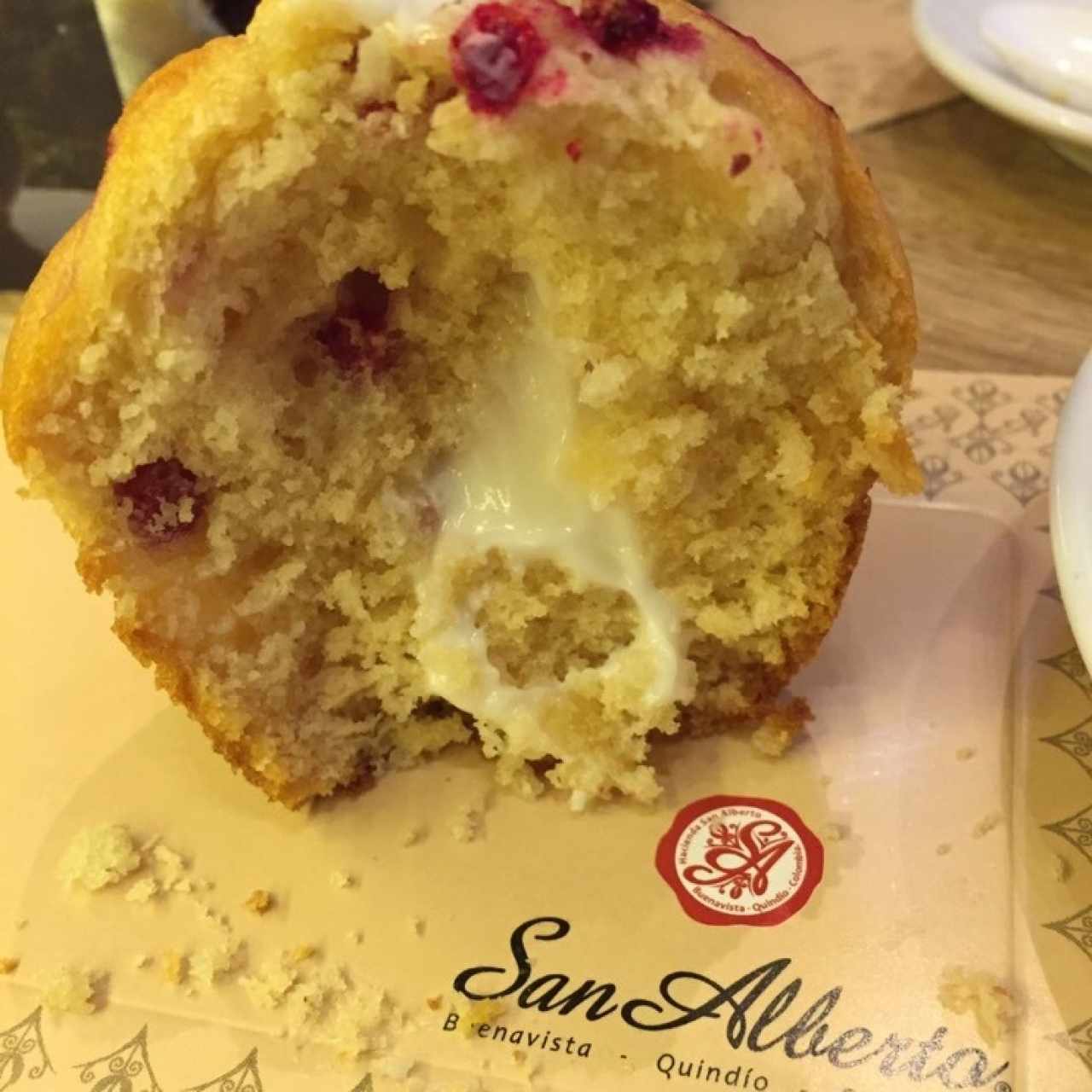 Muffins de arandano y crema