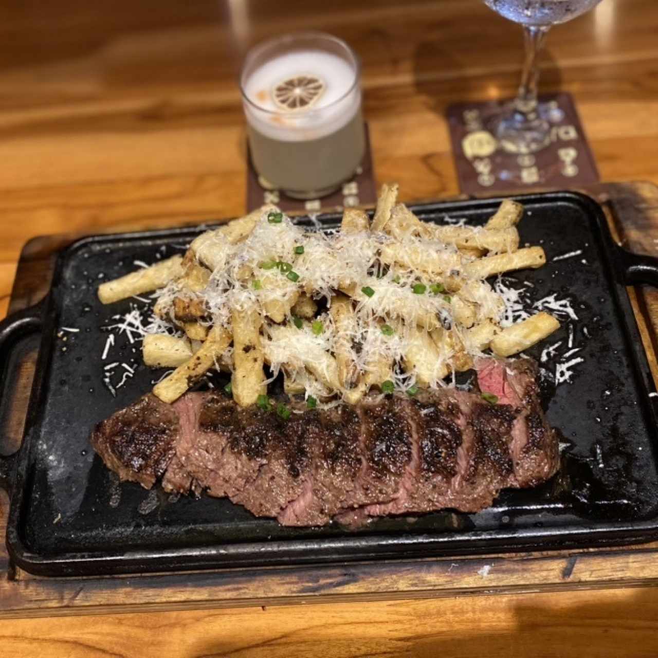 Entrañita con papas trufadas 