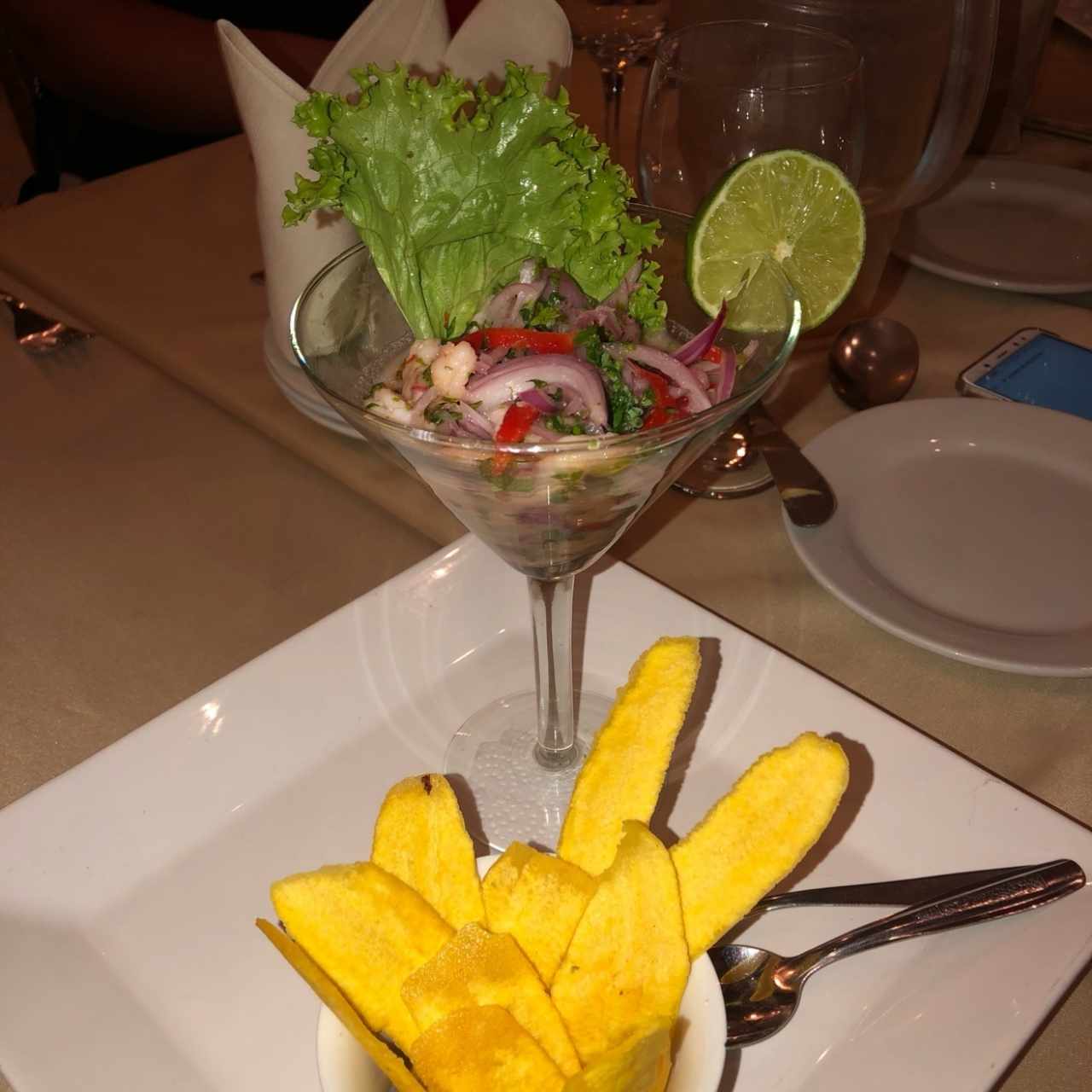 ceviche de camarones 