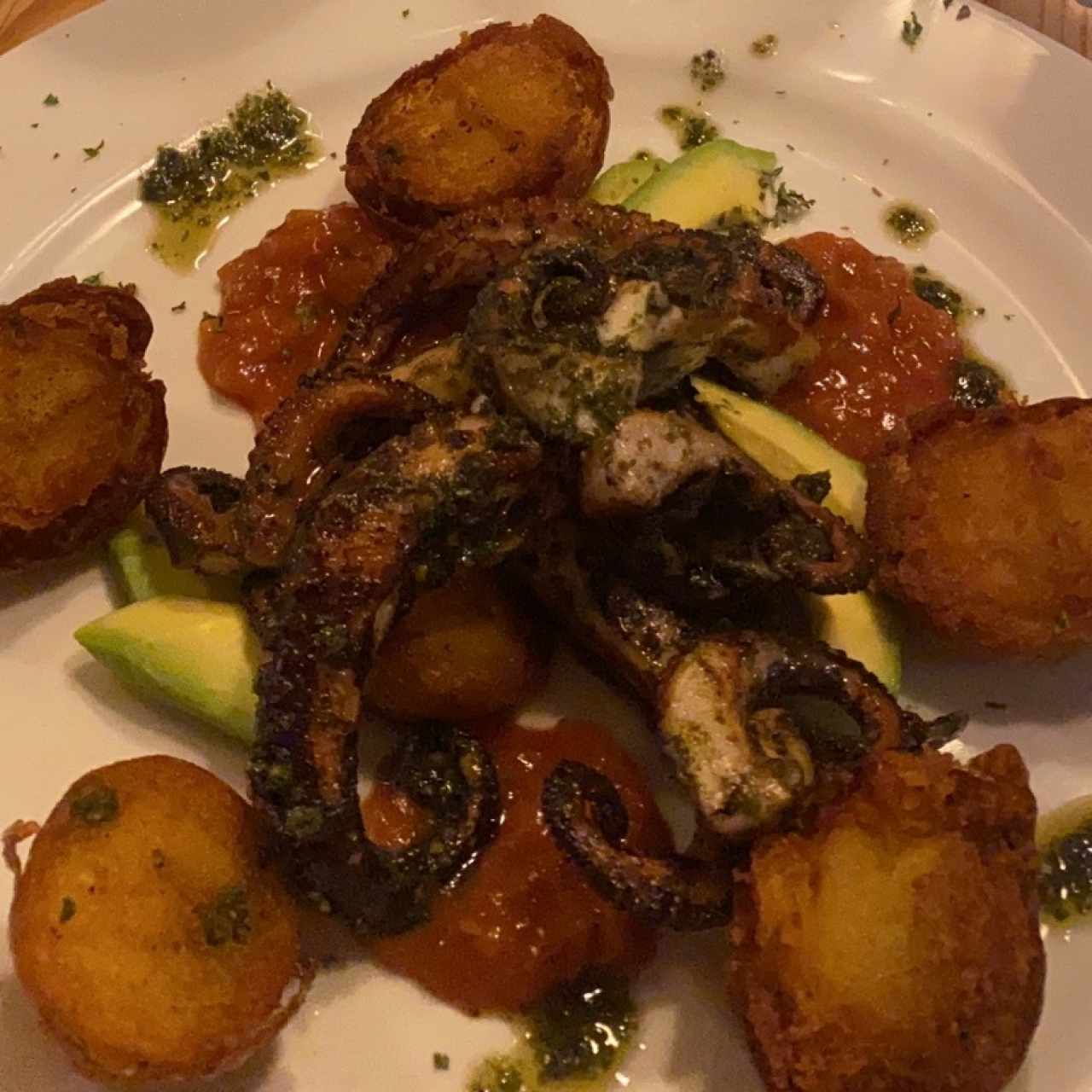 Pulpo al pesto