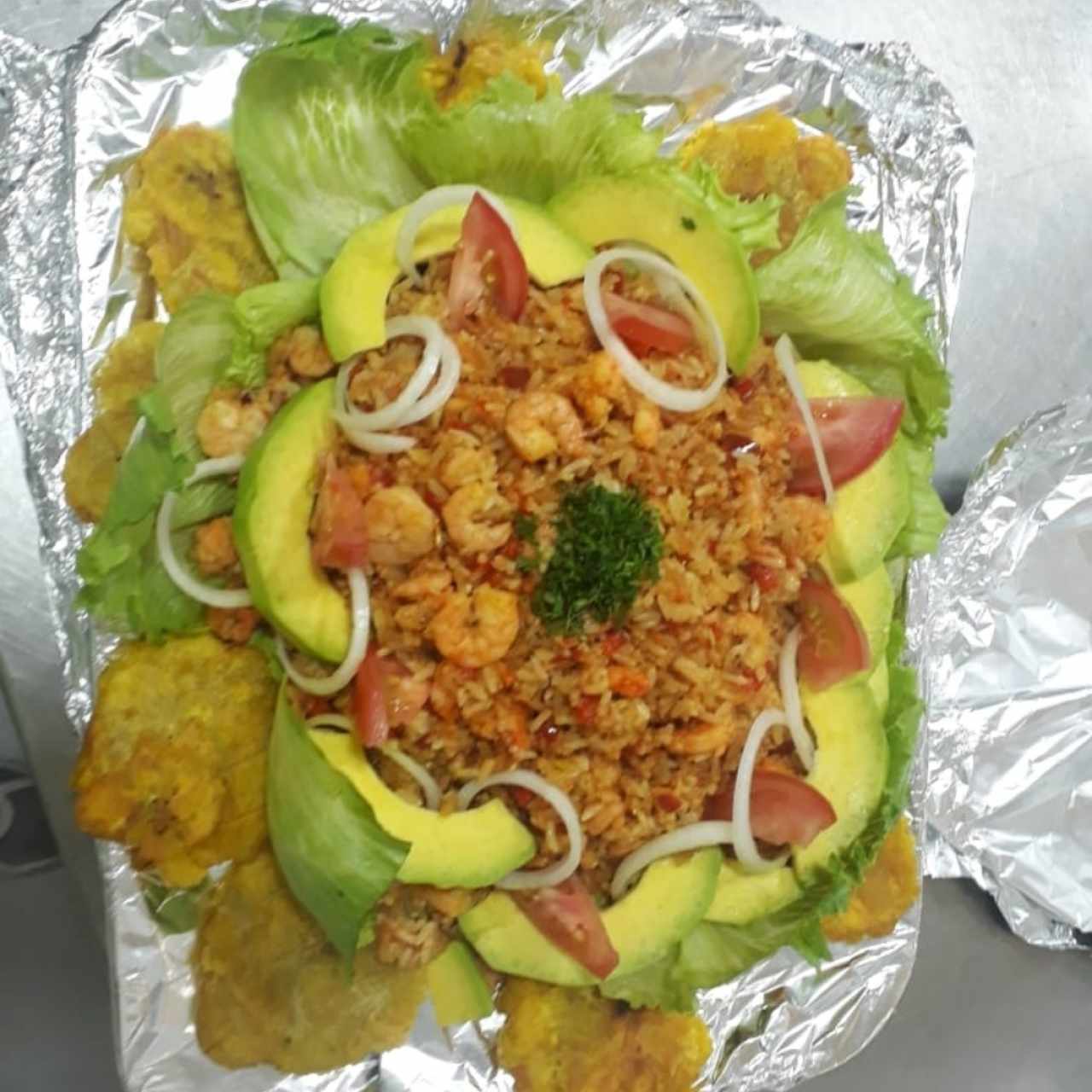 Arroz con camarones