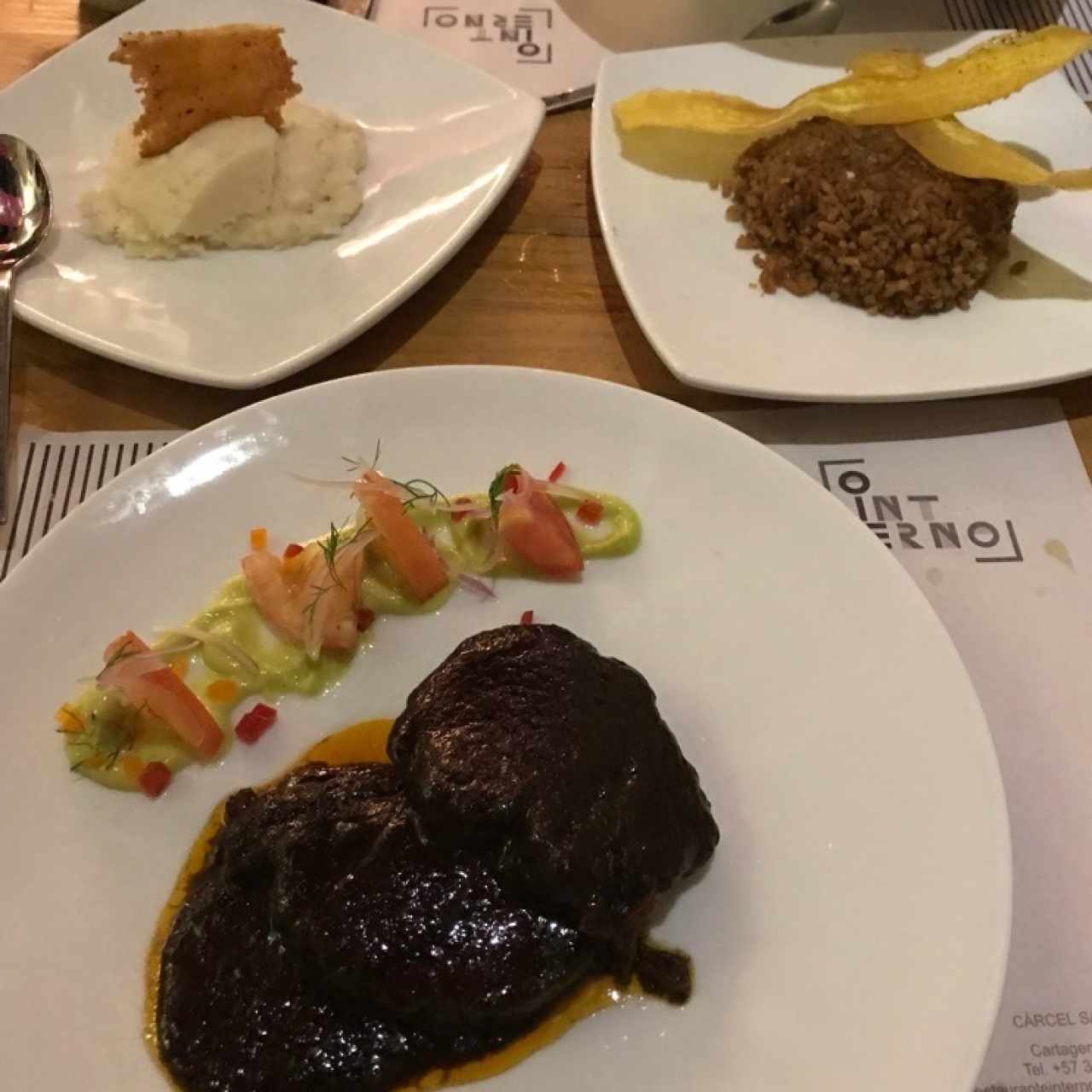 Posta Cartagenera con arroz titoté