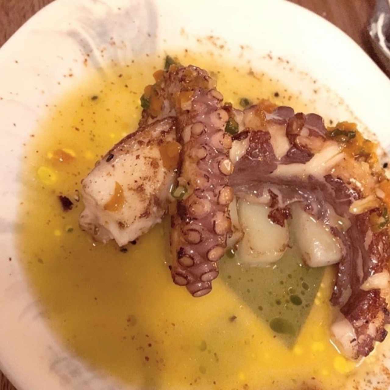 pulpo en sake