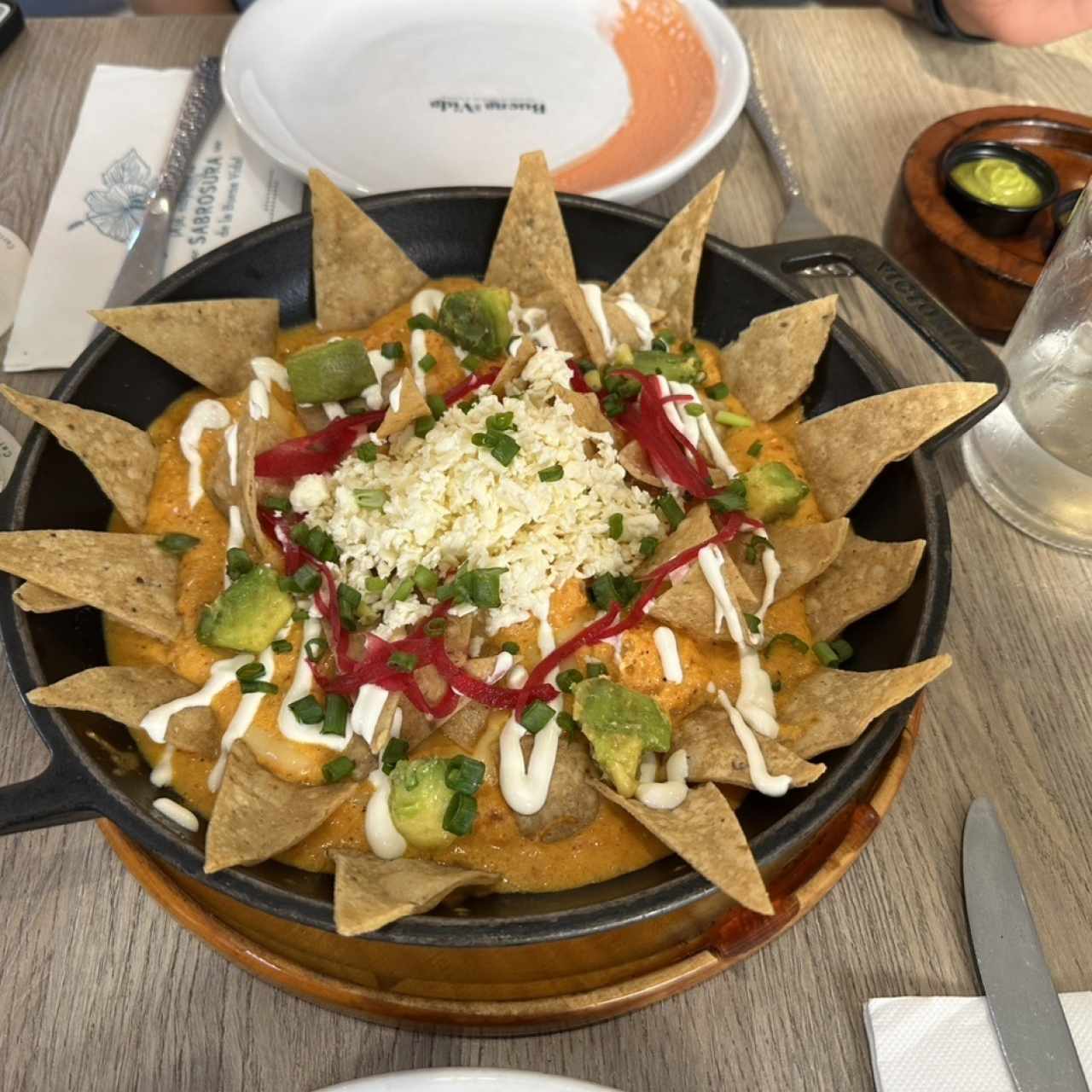 Nachos jaiba y camarones