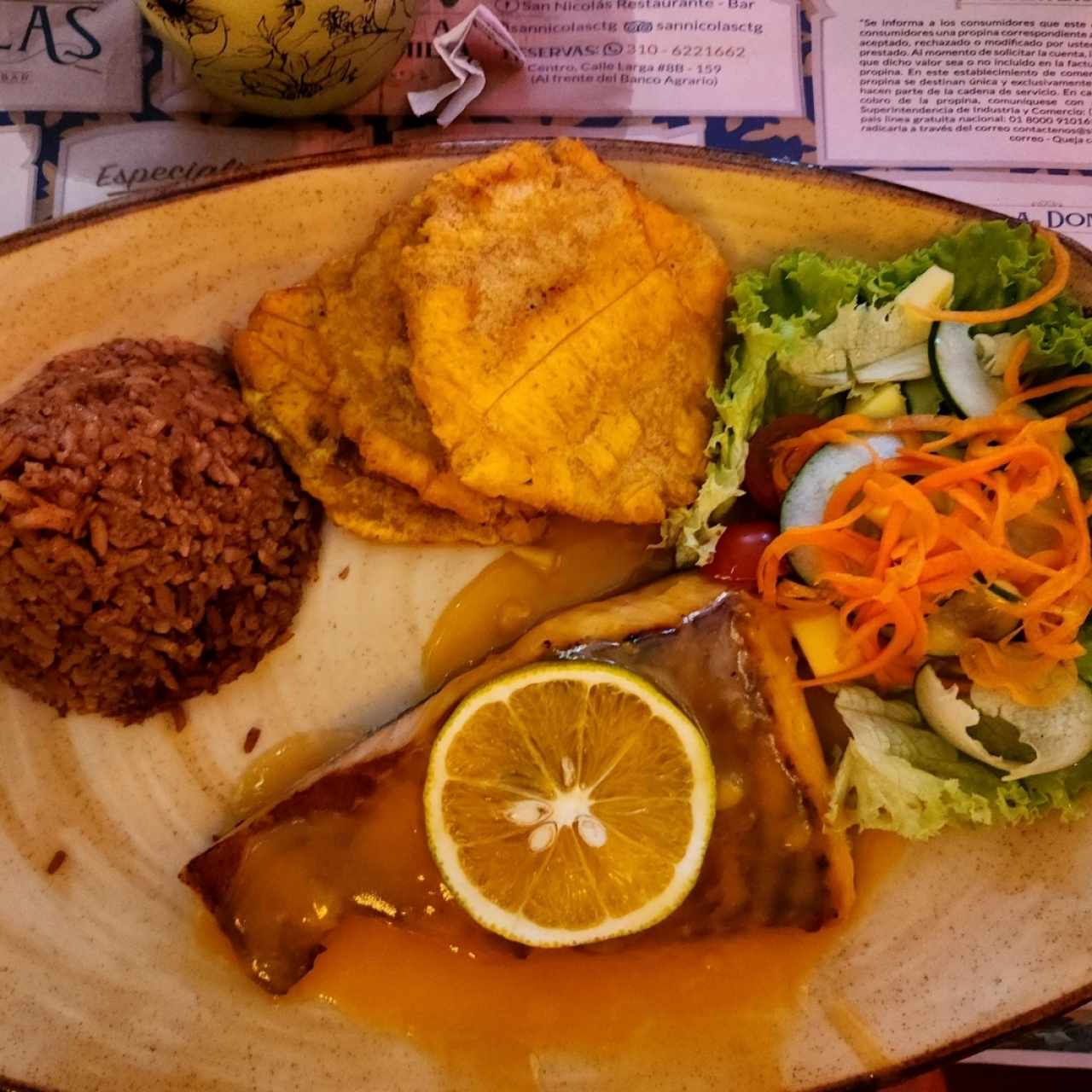 Salmón miel naranja