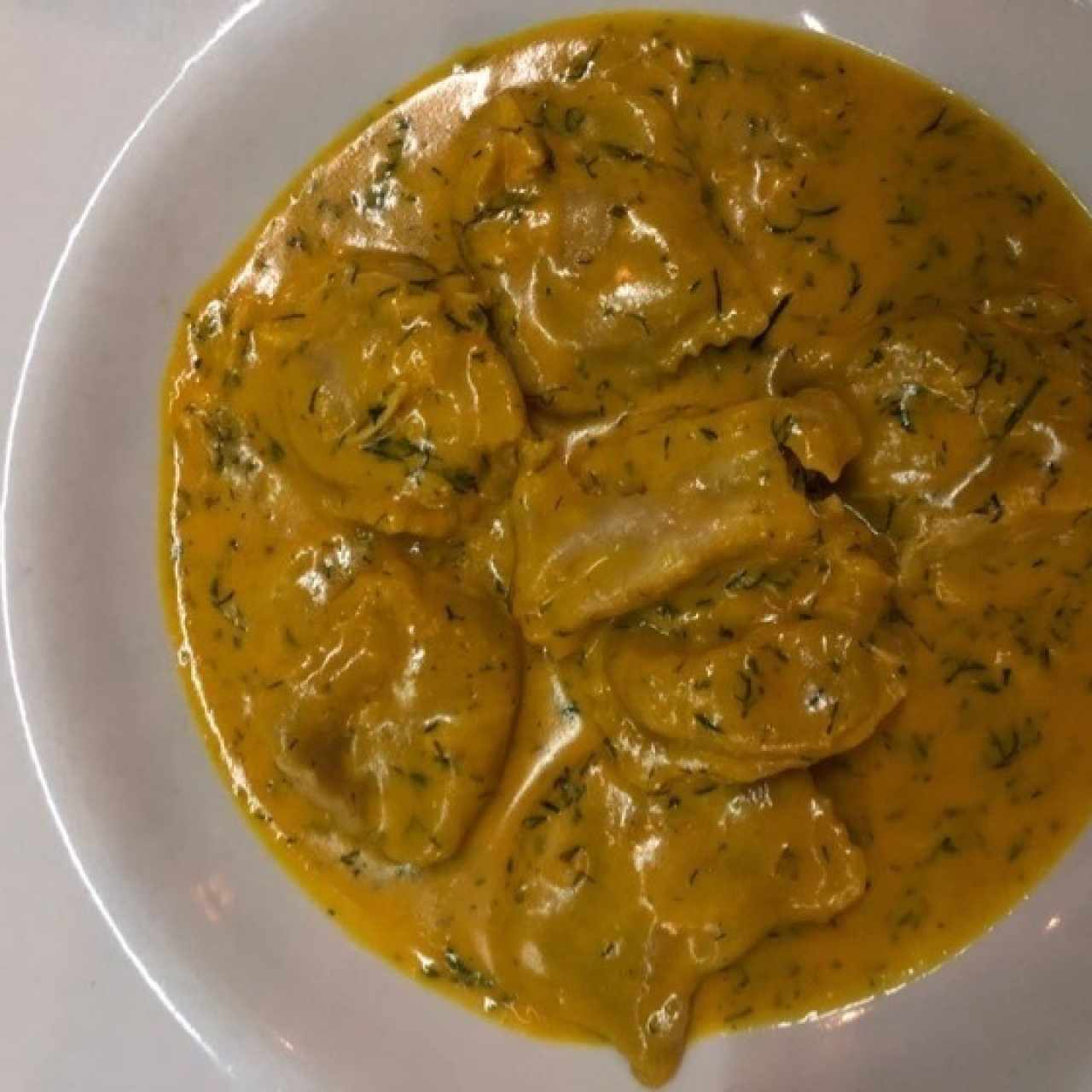 raviolis de camarones