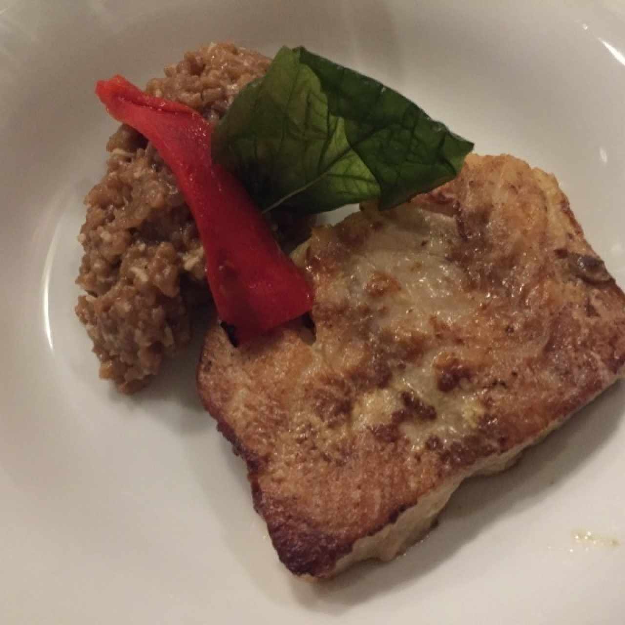Filete de Mero a la parrilla con Risotto de coco