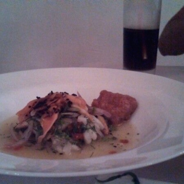 Ceviche de Camarones en salsa arco iris 