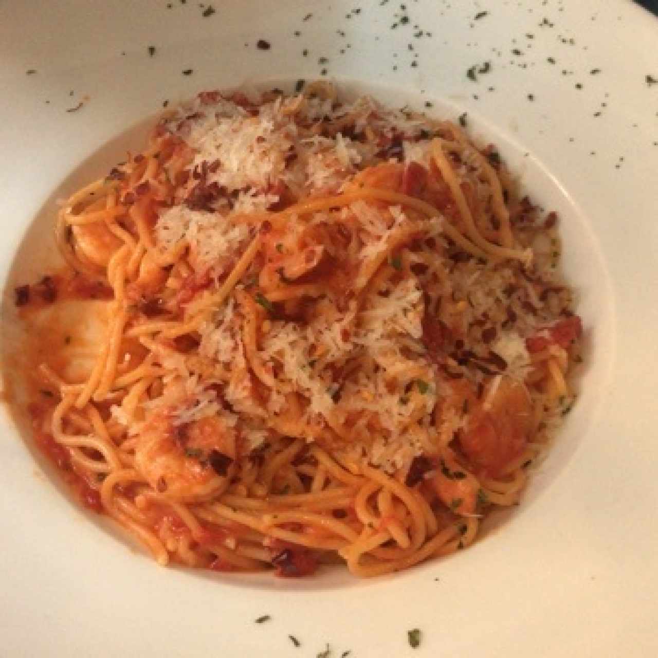 spaggetti con camarones