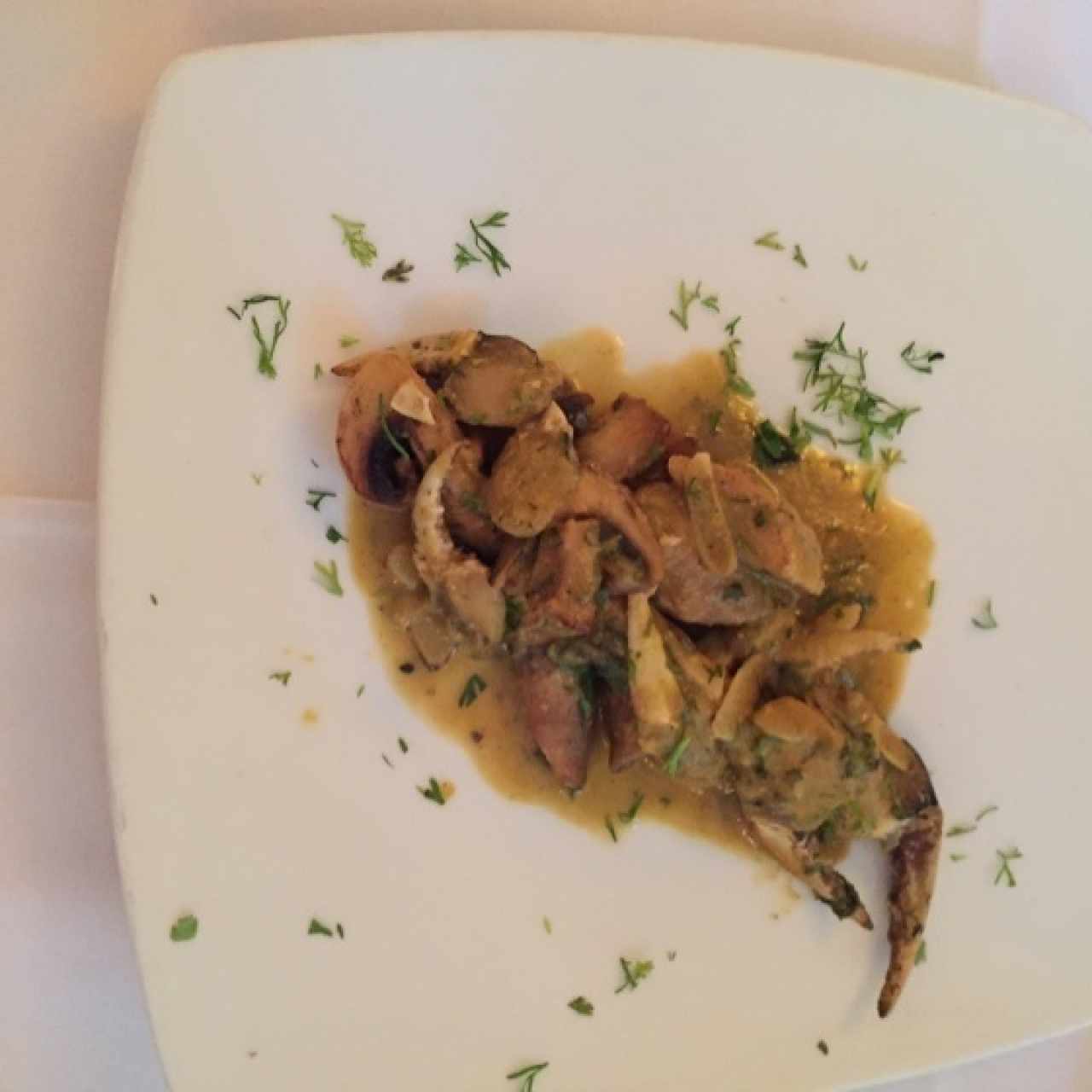 muelas de cangrejo con champiñon 
