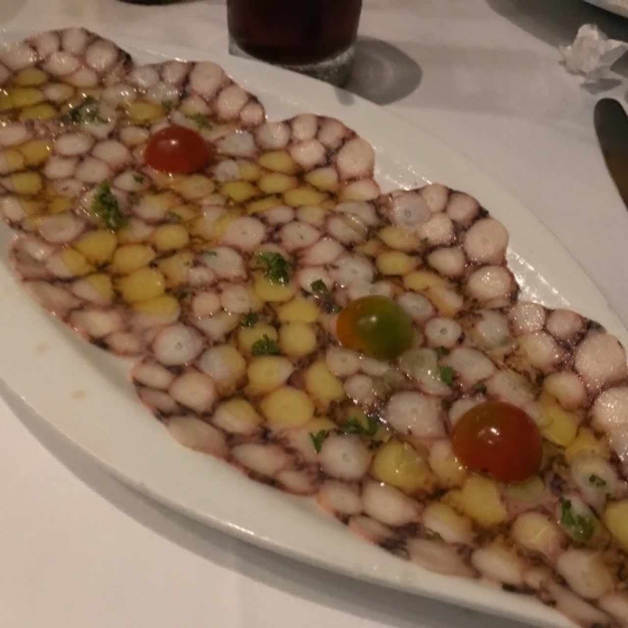 carpaccio de pulpo