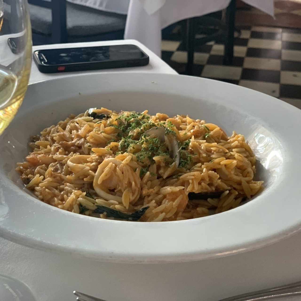 Risoto con calamar