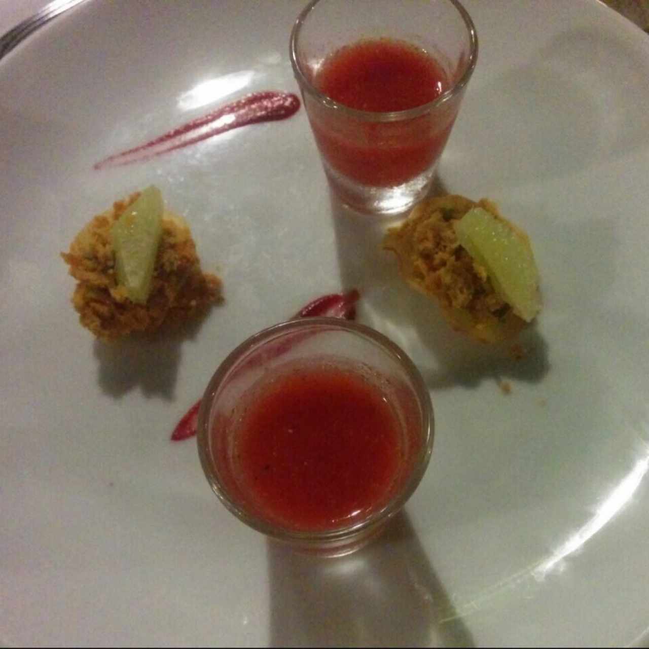 Jaiba con jugo de sandia