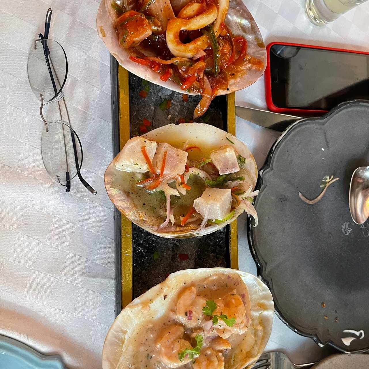 Trilogía de ceviches. 