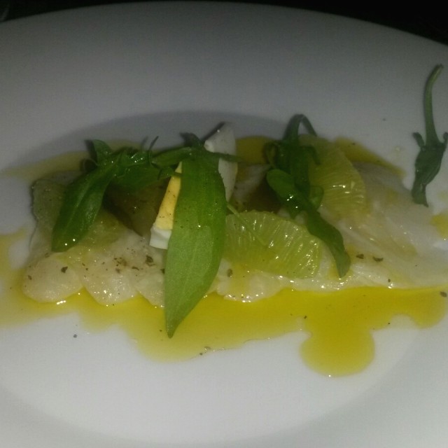 Carpaccio de pez león