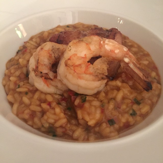De papada y langostinos